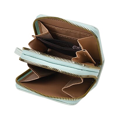 Tamsy Mint Green Faux Leather Short Wallet and Long Wallet