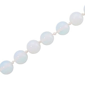 Opalite 520.00 ctw Beaded Necklace in Stainless Steel 20 Inches