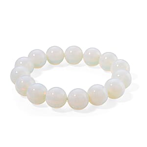 Opalite 250.00 ctw Beaded Stretch Bracelet