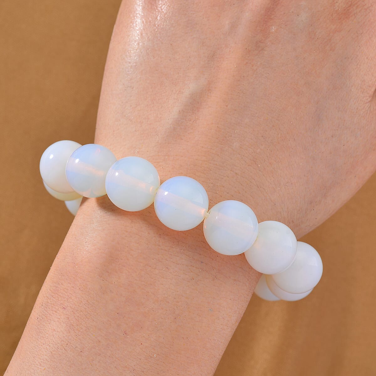Opalite 250.00 ctw Beaded Stretch Bracelet image number 1