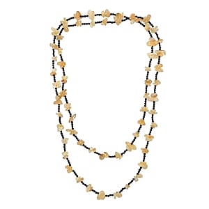 Smoky Quartz and Thai Black Spinel 280.00 ctw Stone Necklace 36 Inches