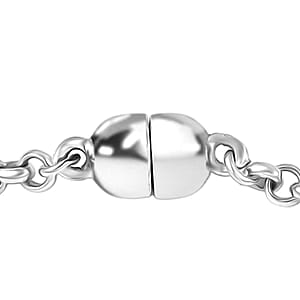 D'Joy Madagascar Green Apatite Bracelet in Rhodium Over Sterling Silver 11.40 ctw (6.50 Inches)