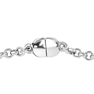 D'Joy Madagascar Green Apatite Bracelet in Rhodium Over Sterling Silver 11.40 ctw (7.25 Inches)