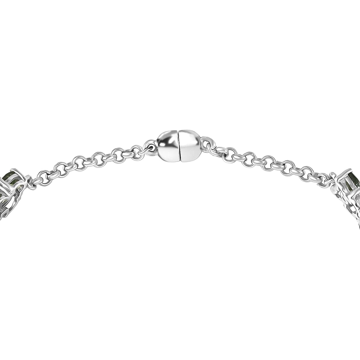 D'Joy Madagascar Green Apatite Bracelet in Rhodium Over Sterling Silver 11.40 ctw (8.00 Inches) image number 3