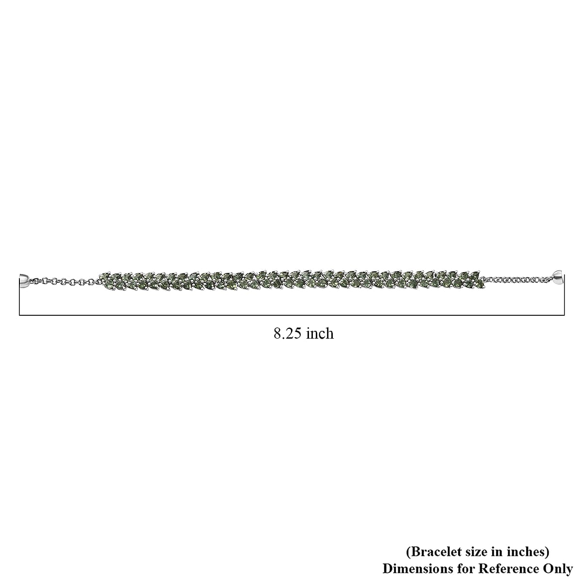 D'Joy Madagascar Green Apatite Bracelet in Rhodium Over Sterling Silver 11.40 ctw (8.00 Inches) image number 4