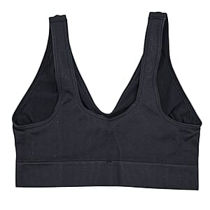 HANES Black Seamless Softcup Bra - M