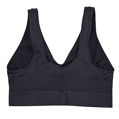 HANES Black Seamless Softcup Bra - M