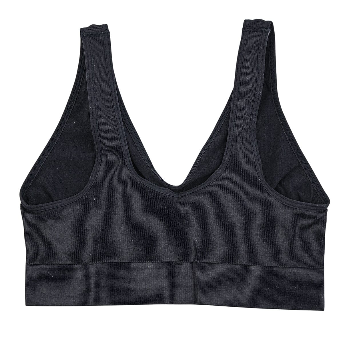 HANES Black Seamless Softcup Bra - XL image number 3