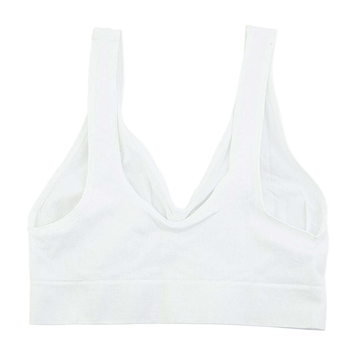 HANES White Seamless Softcup Bra - XL image number 3