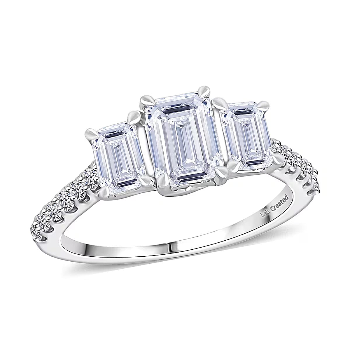 Luxuriant Lab Grown Diamond F VS2 2.00 ctw Ring in 14K White Gold (Size 10.0) image number 0