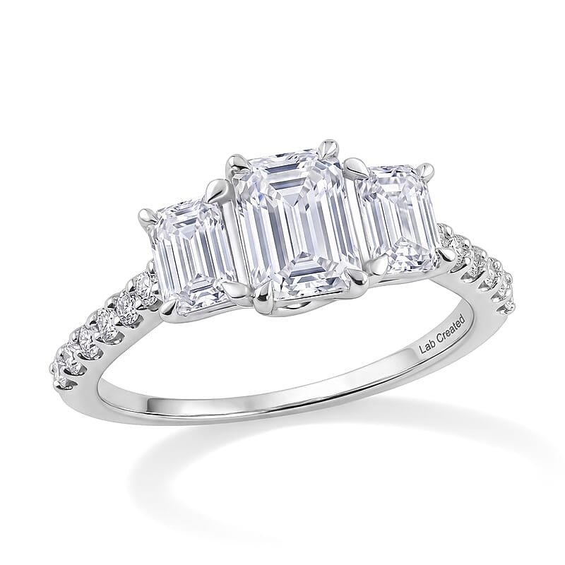 Luxuriant Lab Grown Diamond Ring in 14K White Gold 2.00 ctw (Size 10.0)