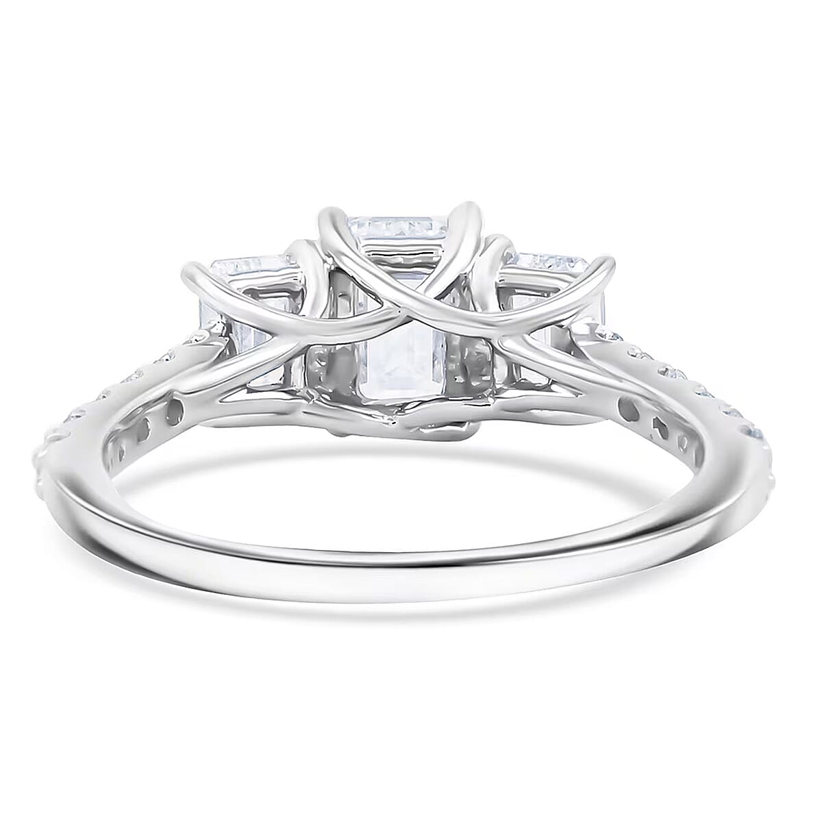 Luxuriant Lab Grown Diamond Ring in 14K White Gold 2.00 ctw (Size 5.0) image number 7
