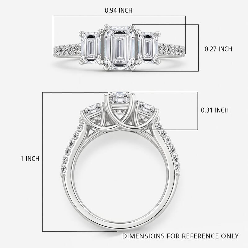 Luxuriant Lab Grown Diamond Ring in 14K White Gold 2.00 ctw (Size 6.0)