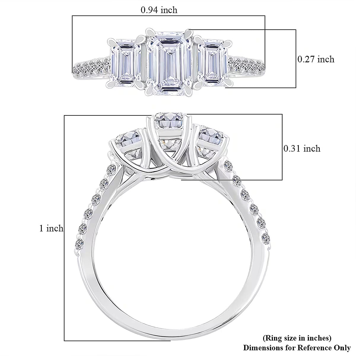 Luxuriant Lab Grown Diamond F VS2 2.00 ctw Ring in 14K White Gold (Size 7.0) image number 6
