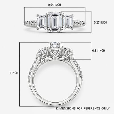 Luxuriant Lab Grown Diamond Ring in 14K White Gold 2.00 ctw (Size 7.0)
