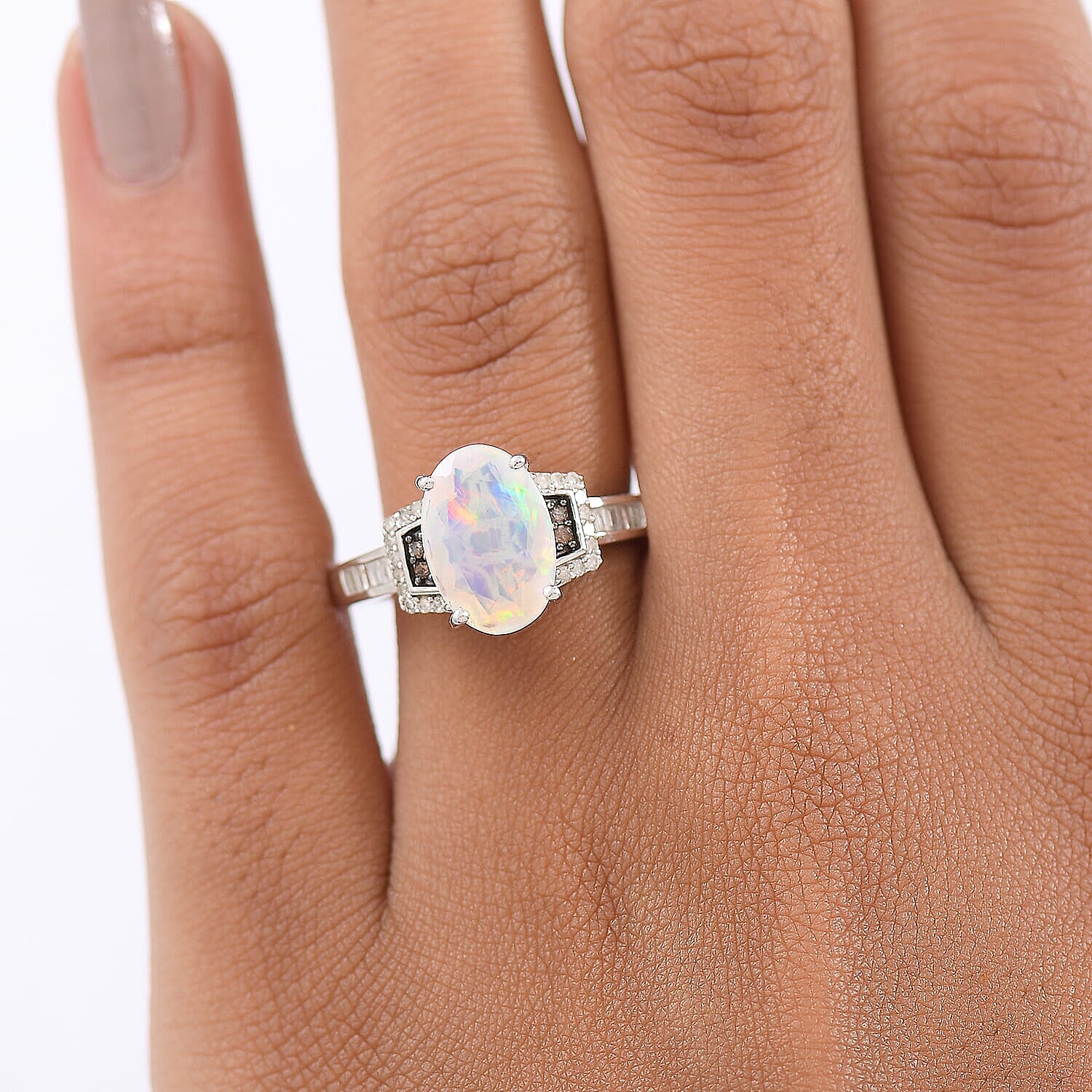 Ethiopian Welo Opal & Champagne Diamond / 10 - Product card gallery slide 3 (10178280882489)