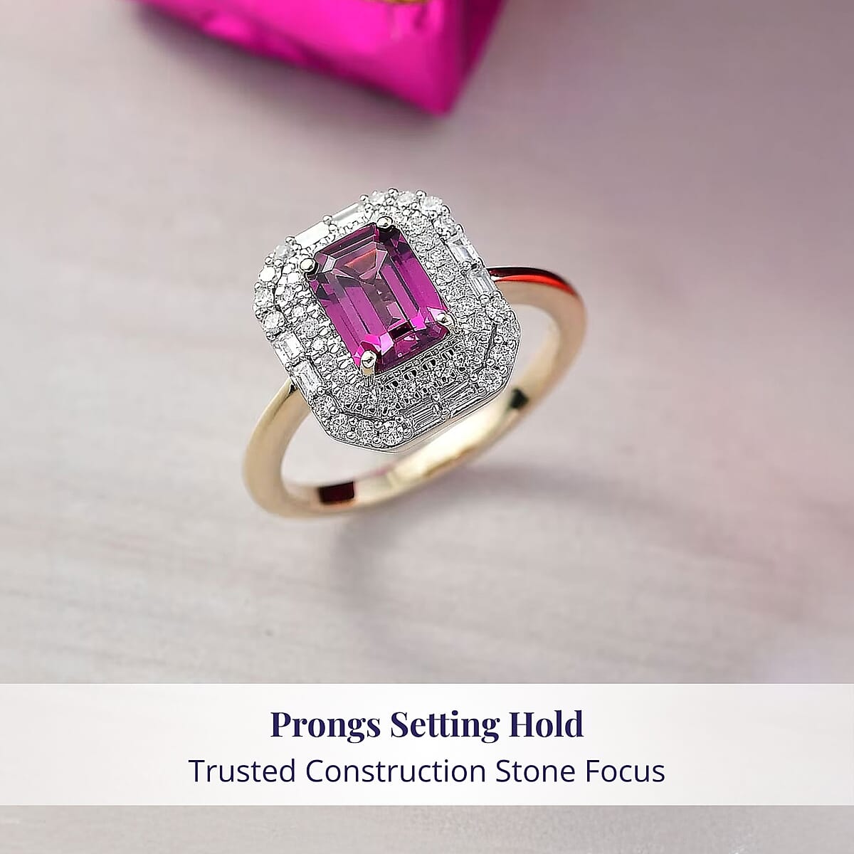 Certified & Appraised Luxoro AAA Radiant Ember Garnet and G-H I2 Diamond 2.30 ctw Art Deco Ring in 10K Yellow Gold (Size 9.0) image number 3