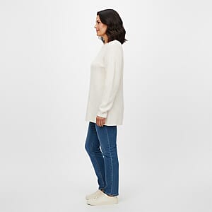 LOVE RYAN White Knitted Chenille Sweater - M
