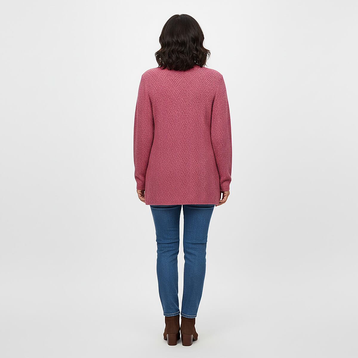 LOVE RYAN Fuchsia Knitted Chenille Sweater - XL image number 2