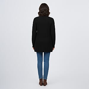 LOVE RYAN Black Knitted Chenille Sweater - XL