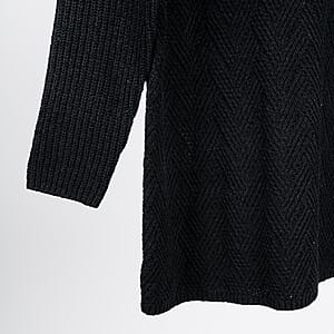 LOVE RYAN Black Knitted Chenille Sweater - XL