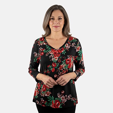 Black Dark Floral / S - Product card gallery slide 1 (10178281242937)