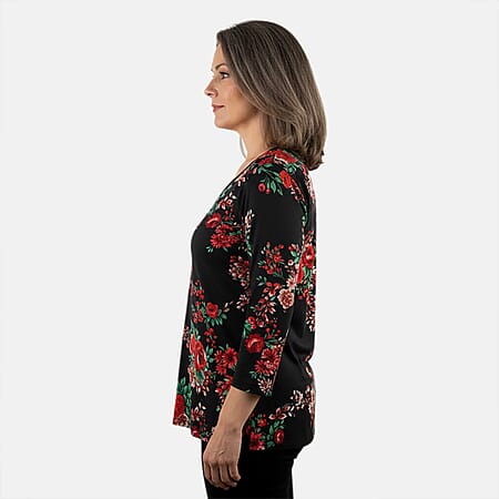 Black Dark Floral / S - Product card gallery slide 4 (10178281242937)