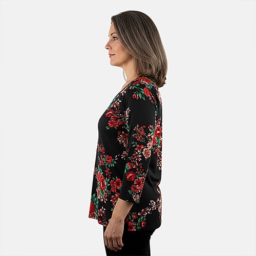 Black Dark Floral / S - Product card gallery slide 4 (9433047367935)
