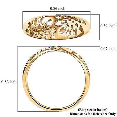 Luxoro 10K Yellow Gold Bold Flower Ring 2.90 Grams (Size 7.0)