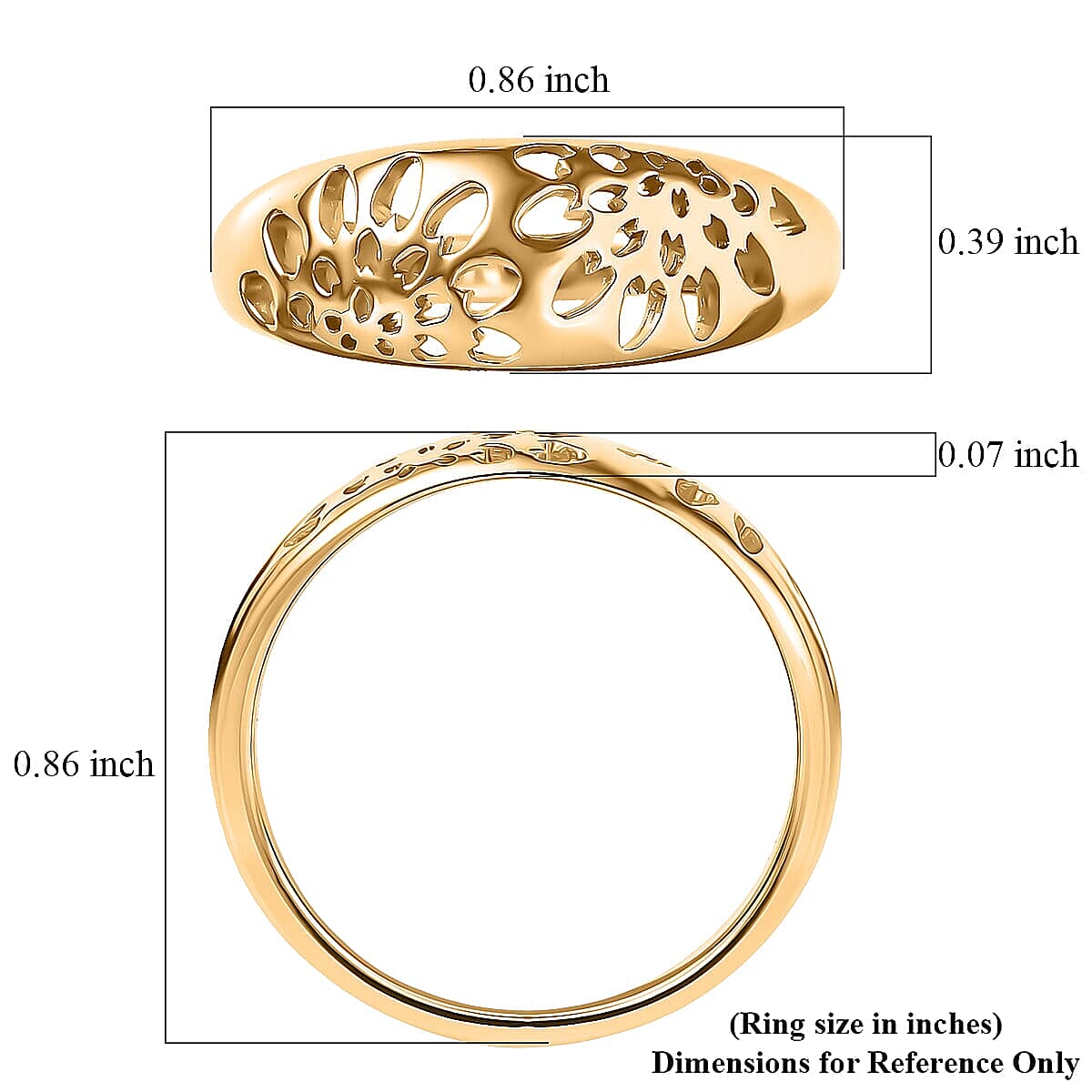 Luxoro 10K Yellow Gold Bold Flower Ring 2.90 Grams (Size 7.5) image number 5