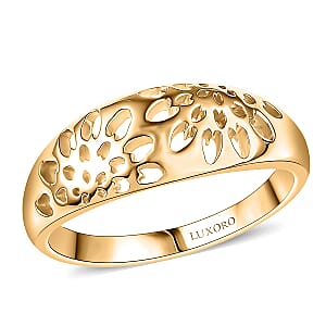 Luxoro 10K Yellow Gold Bold Flower Ring 2.90 Grams (Size 8.5)