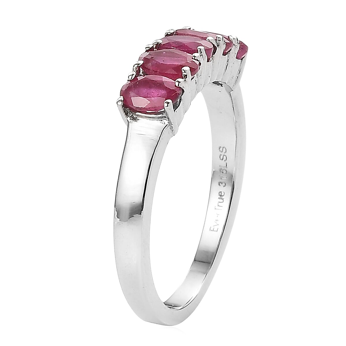 EverTrue Niassa Ruby (FF) 1.75 ctw Ring in Stainless Steel (Size 10.0) image number 3