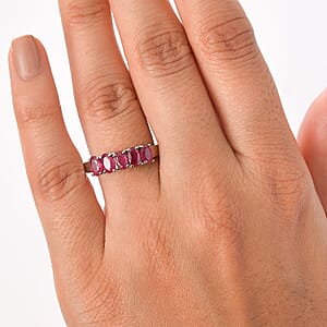 EverTrue Niassa Ruby Ring in Stainless Steel 1.75 ctw (Size 5.0)