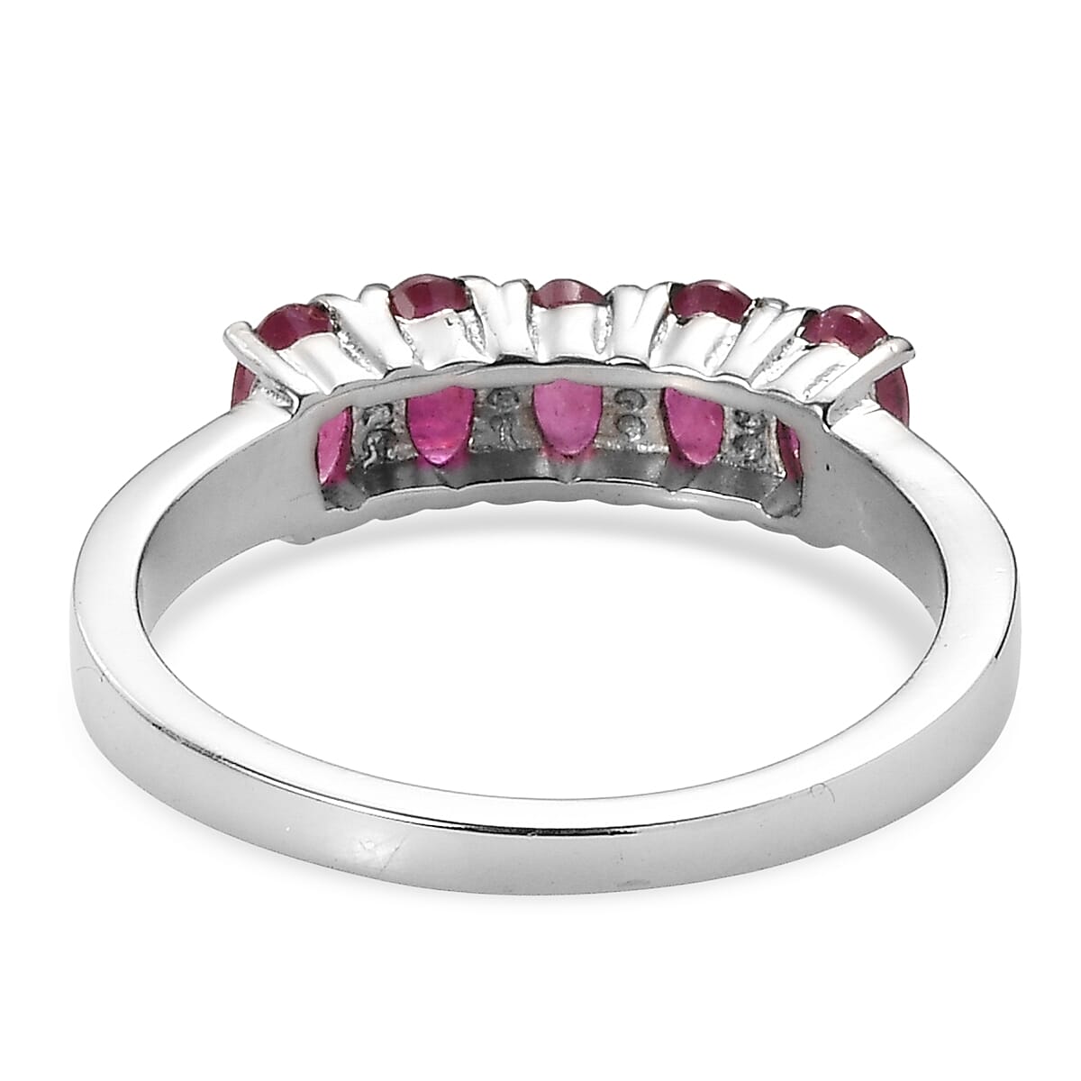 EverTrue Niassa Ruby (FF) 1.75 ctw Ring in Stainless Steel (Size 6.0) image number 4