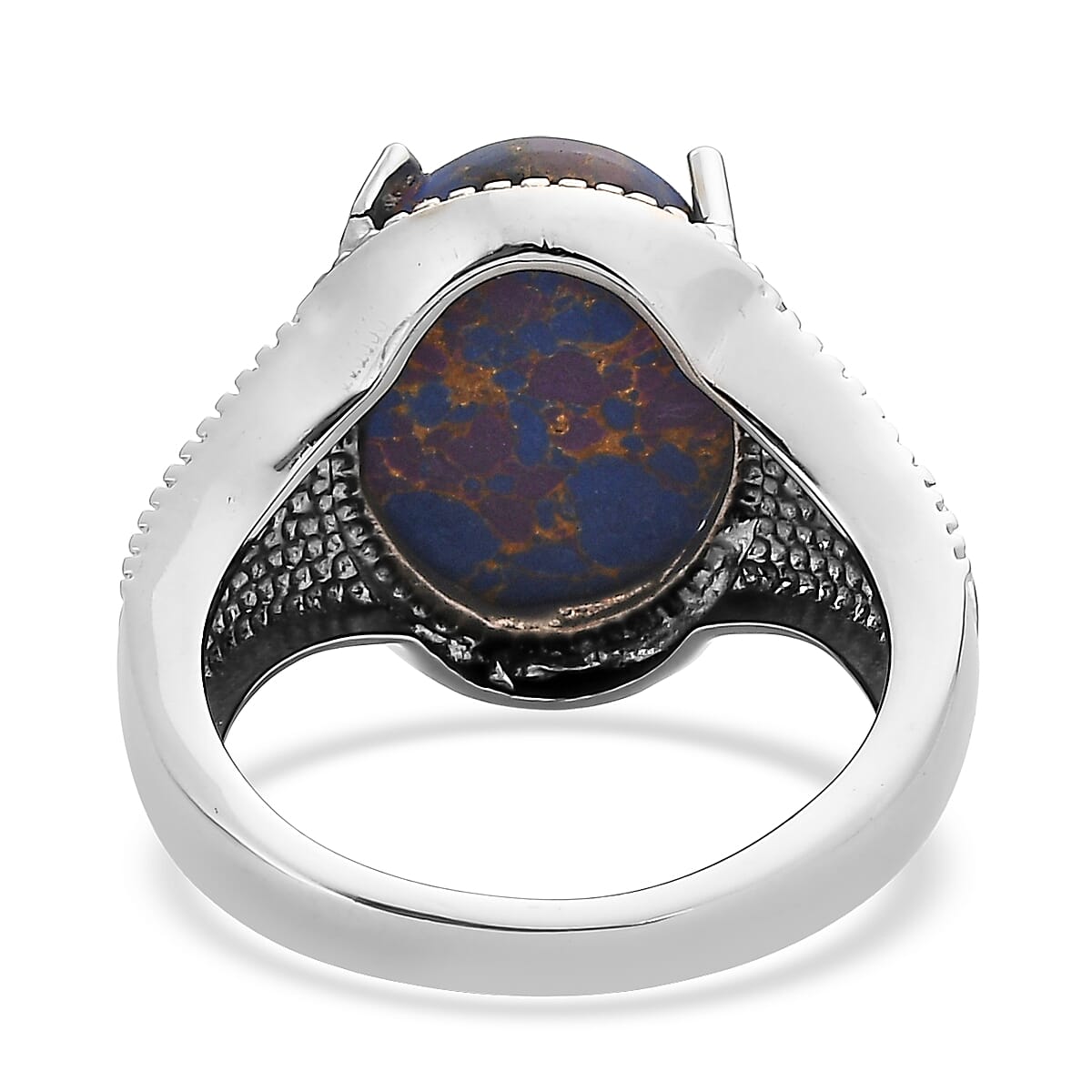 EverTrue Mojave Purple Turquoise 8.40 ctw Ring in Stainless Steel (Size 11.0)