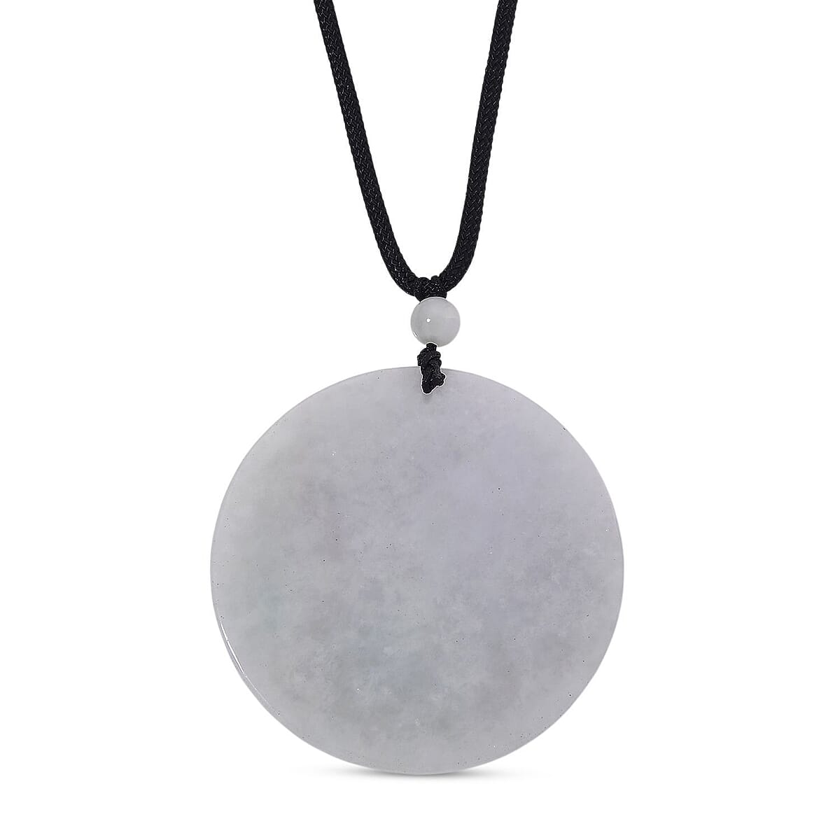 Natural Jade 10.00 ctw Carved Pendant with Black Rope Cord Necklace (28 Inches) image number 4