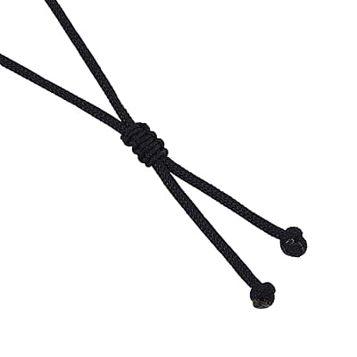 Natural Jade 130.00 ctw Carved Scenery Pendant with Black Rope Cord Necklace 28 Inches
