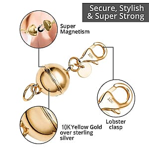 Magnetic Lock (Round) with Lobster Lock in 10K Yellow Gold 1.35 Grams