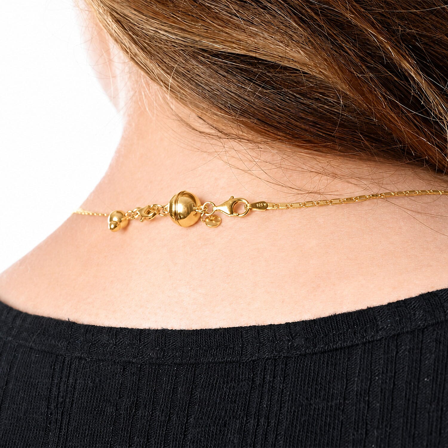 Magnetic Lock with Lobster Lock in 10K Yellow Gold 1.35 Grams