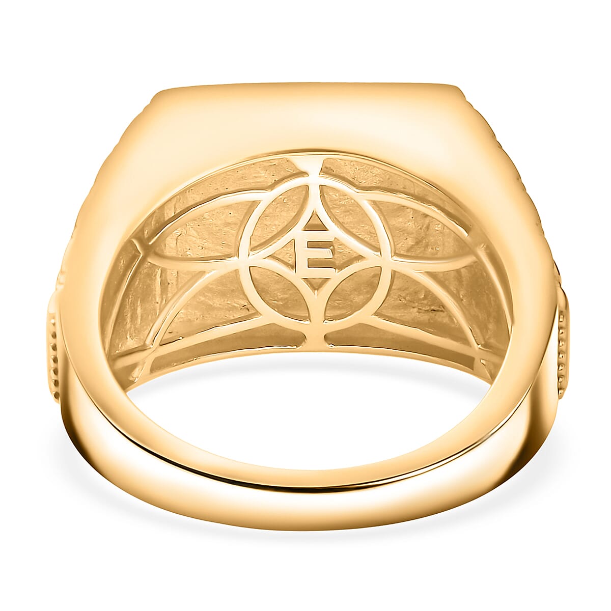 EverTrue Bronzella Collection Faith Line Men's Ring in 18K YG Plated Bronze (Size 10.0)