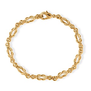 EverTrue Bronzella Collection Flowing Ribbon Bracelet in 18K YG Plated Bronze (6.50 In)