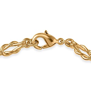 EverTrue Bronzella Collection Flowing Ribbon Bracelet in 18K YG Plated Bronze (6.50 In)