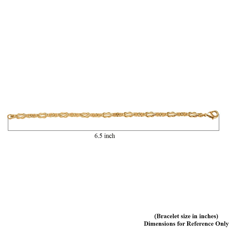 EverTrue Bronzella Collection Flowing Ribbon Bracelet in 18K YG Plated Bronze (6.50 In)