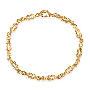 EverTrue Bronzella Collection Flowing Ribbon Bracelet in 18K YG Plated Bronze (7.25 In)