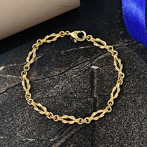 EverTrue Bronzella Collection Flowing Ribbon Bracelet in 18K YG Plated Bronze (7.25 In)