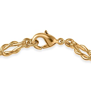 EverTrue Bronzella Collection Flowing Ribbon Bracelet in 18K YG Plated Bronze (7.25 In)