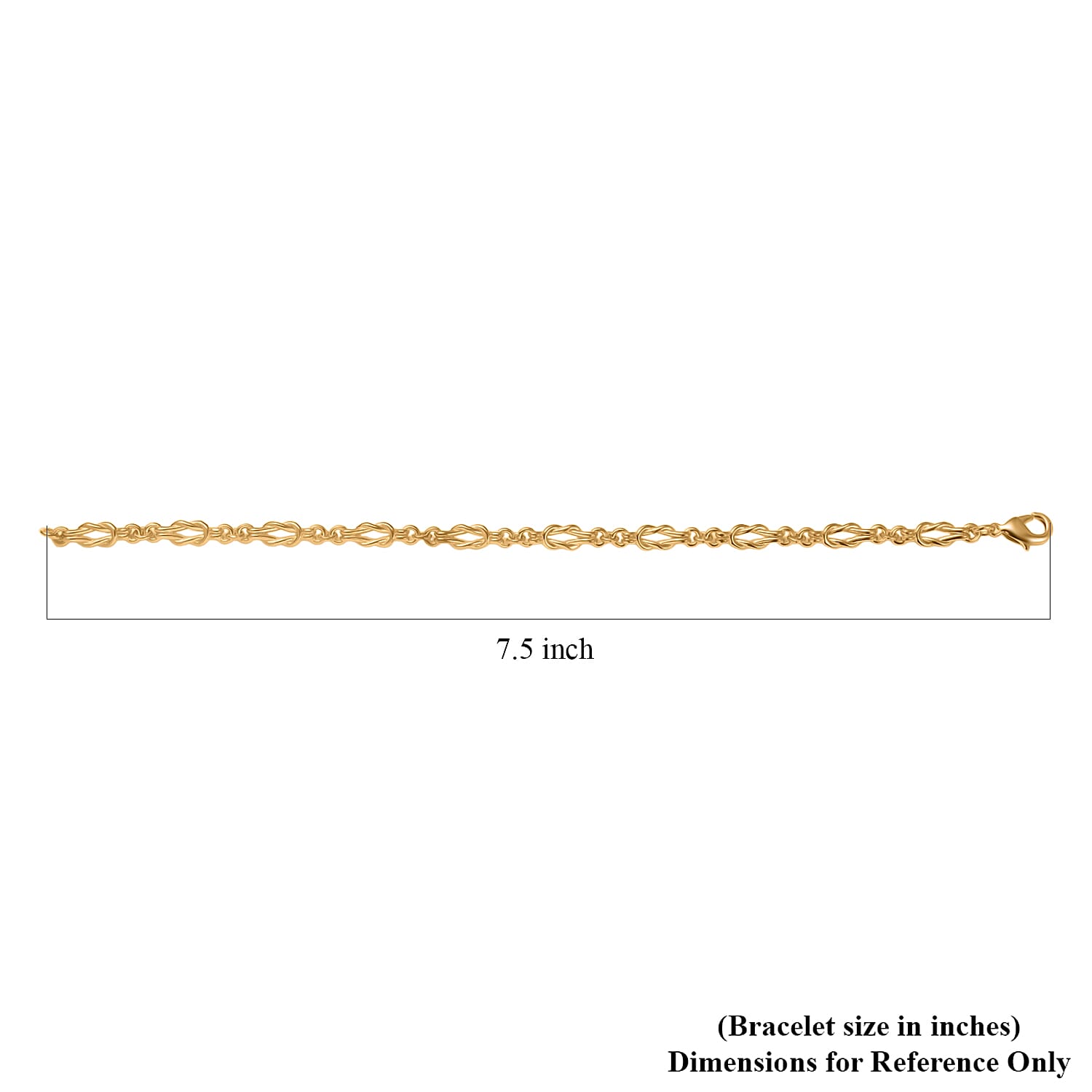EverTrue Bronzella Collection Flowing Ribbon Bracelet in 18K YG Plated Bronze (7.25 In)