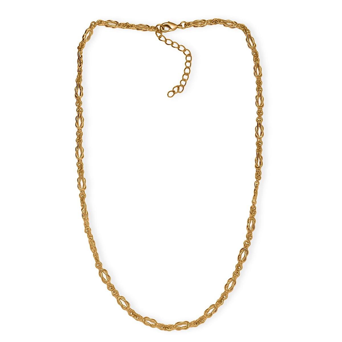 EverTrue Bronzella Collection Flowing Ribbon Necklace in 18K YG Plated Bronze 18-20 Inches