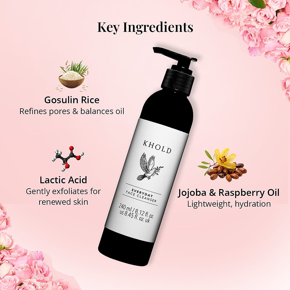 KHOLD Everyday Face Cleanser (8.45oz) image number 3