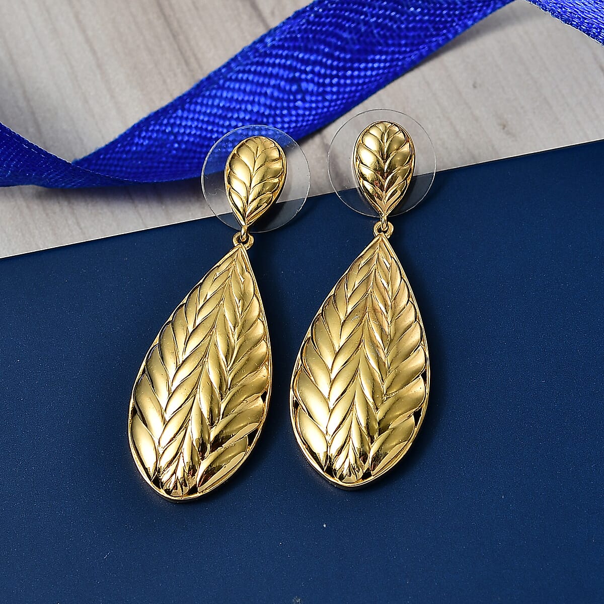 EverTrue Fancy Earrings in 18K YG Plated Bronze image number 1